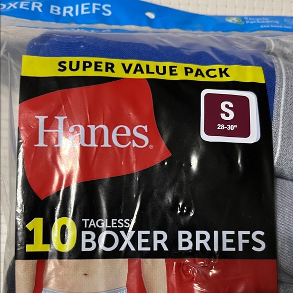 New‎ 10 Tagless Hanes Men's Boxer Briefs Multiple colors Size Small - Picture 2 of 8